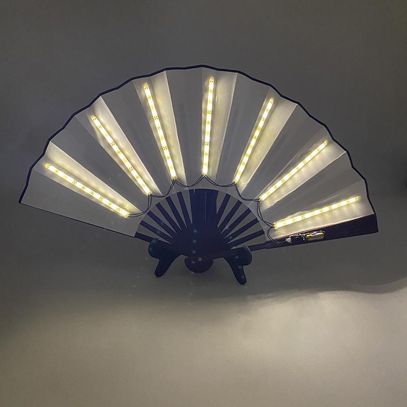 Irisierender LED Leucht-Disco-Party-Fächer - Leuchtende Faltbare Bühnenrequisite