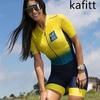 Kafitt Women's Cycling Suit - One-piece Mini Monkey Short Sleeve Summer Set for Cycling Competition Clothing