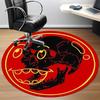 1pc Skull Red Office Round Area Rug, Indoor Mat Suitable For Office, Under Office Chairs Bedroom Living Room Home Decor, Room Deco