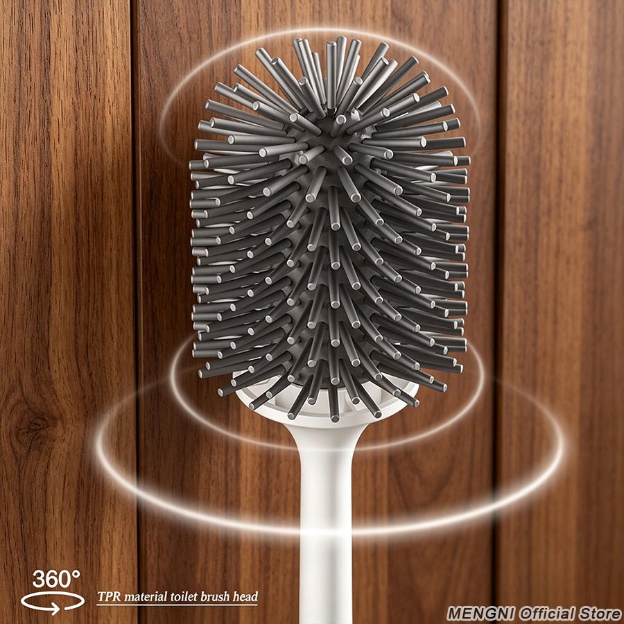 Wall-mounted Toilet Brush Bathroom Accessories Wall Floor Bathtubs Cleaning Tools Cleanliness Silicone Brush