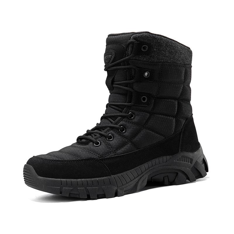 Men s Large Size Desert Combat and Hiking Boots for Outdoor Exploration 39 чёрный