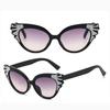 Kids Cute Glitter Cat Eye Sunglasses Lovely Wing Decor Frame Anti-UV Gradient Lens Colorful Fashion Eyewear for Boys and Girls Party Beach Outdoor
