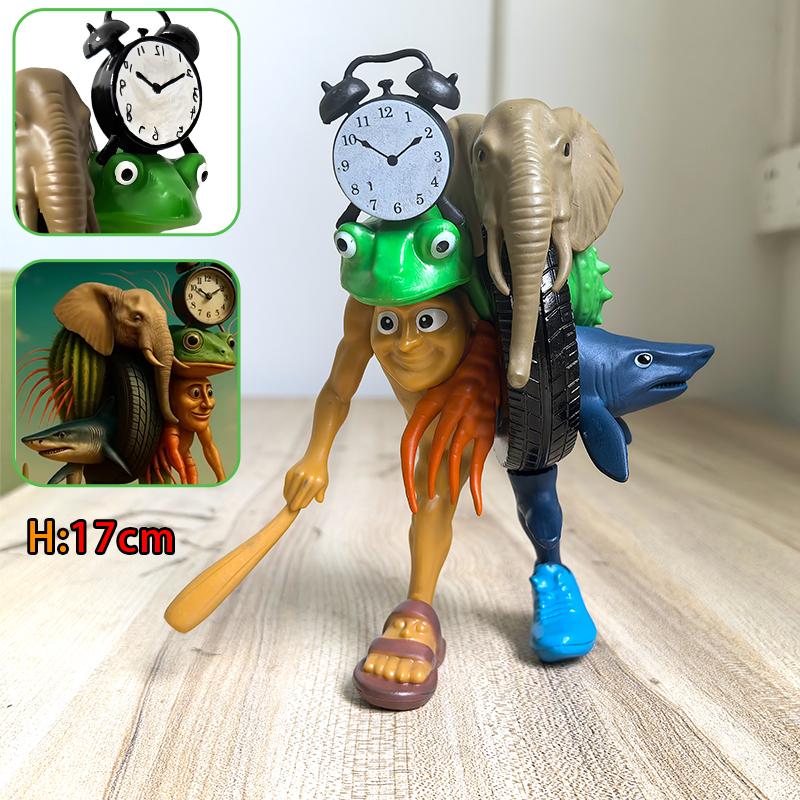 LEUK Tung Tung Tung Sahur Tralalero Tralala Italiaans Hersenkronkel Monster Fusie Editie Anime Actiefiguur Cartoon Sierobject Speelgoed Cadeau