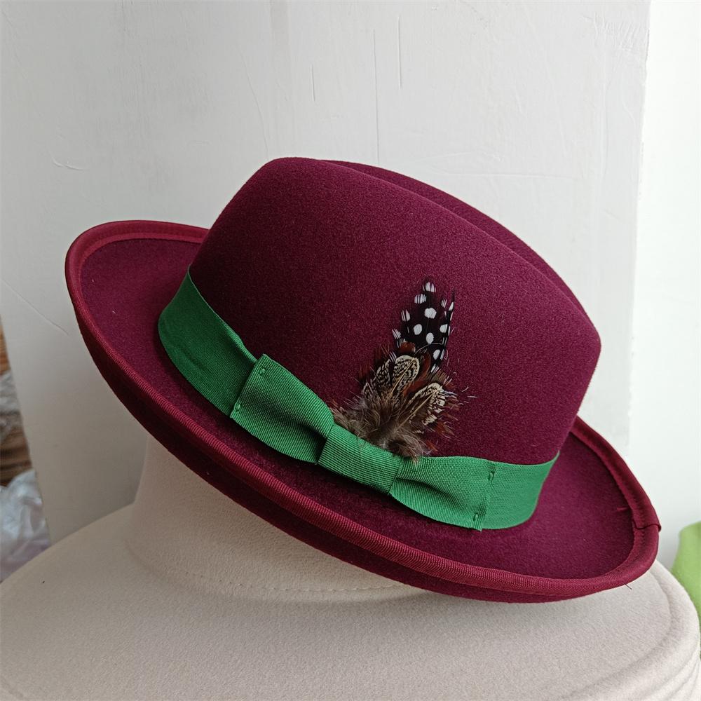 The Derby Hat Bowler Hat Fedora For Women And Men Party Hat Men Hat For Winter Elastic Band Felt Hat Jazz Church Hat