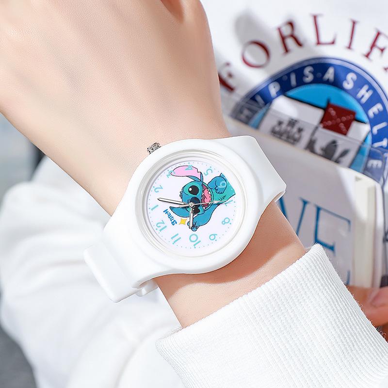 Nieuwste Stitch Kinderhorloges Voor Meisjes Siliconen Band Rond Kwarts Kinderhorloge Jonge Jongens Student Klok Cadeau Speelgoed Para Ninos