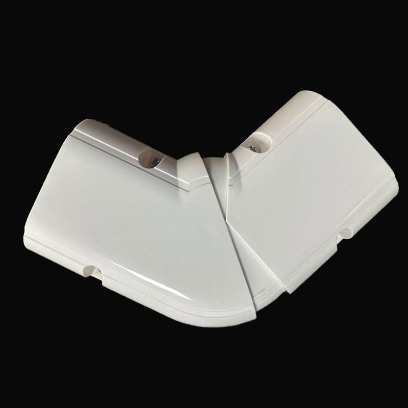 75*65Mm Air Cond Lineset Cover System Pvc White Coupling End Cap Cover Flat Elbow Easy To Install Wall Entry Mouth Air Cond Pipe
