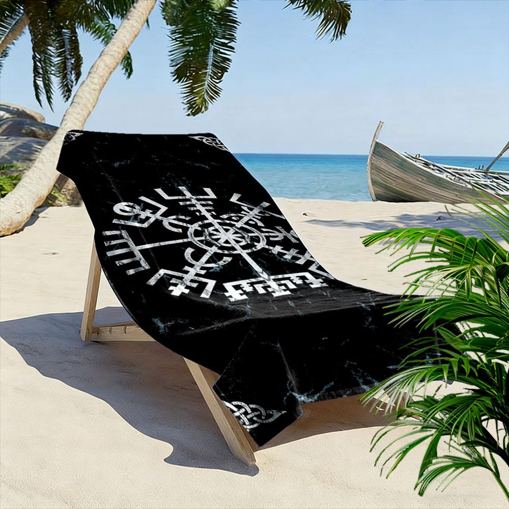 Mystical geometric energy burst Print beach towel, quick drying, suitable for travel, outdoor sports, jogging, the beach and swimming, gift