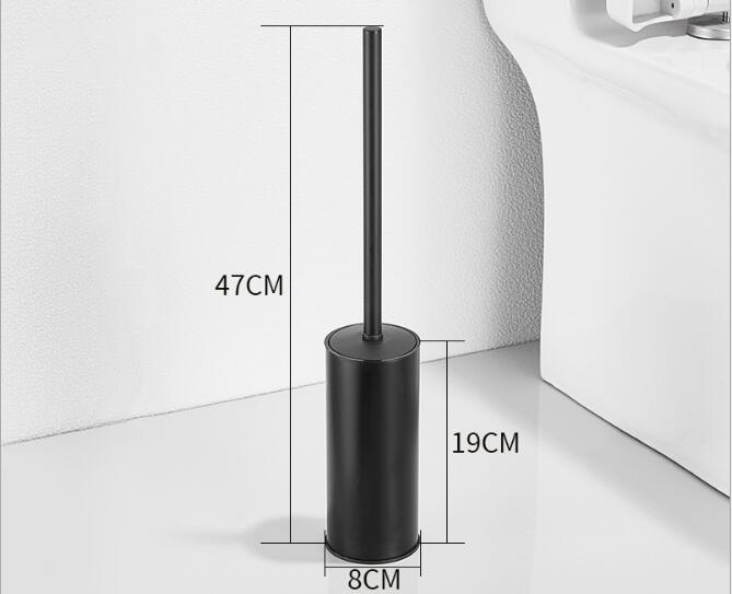 Tuqiu Gold Toilet Brush Holder with Brush 304 Stainless Steel Nickel/Black Bathroom Toilet Scrub Cleaning Brush Holder Set