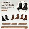 1/12 Doll Fashion High Ankle Boots 1 Pair Lace Up Side Zipper Thick Sole Mini Shoes for Doll Dress Up DIY Projects