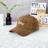 25 Early autumn new three-dimensional embroidered plush high-quality baseball cap versatile face small warm cap