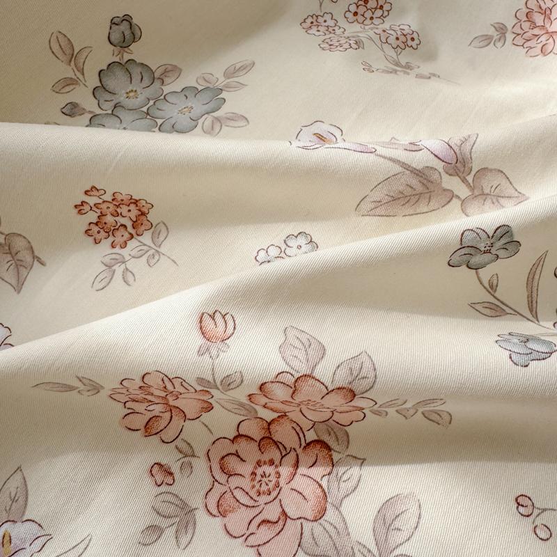Luxusní sada povlaku na přikrývku ze 100% bavlny se 2 povlaky na polštáře - Květinový design, Elegantní a prodyšná ložní sada, Více velikostí