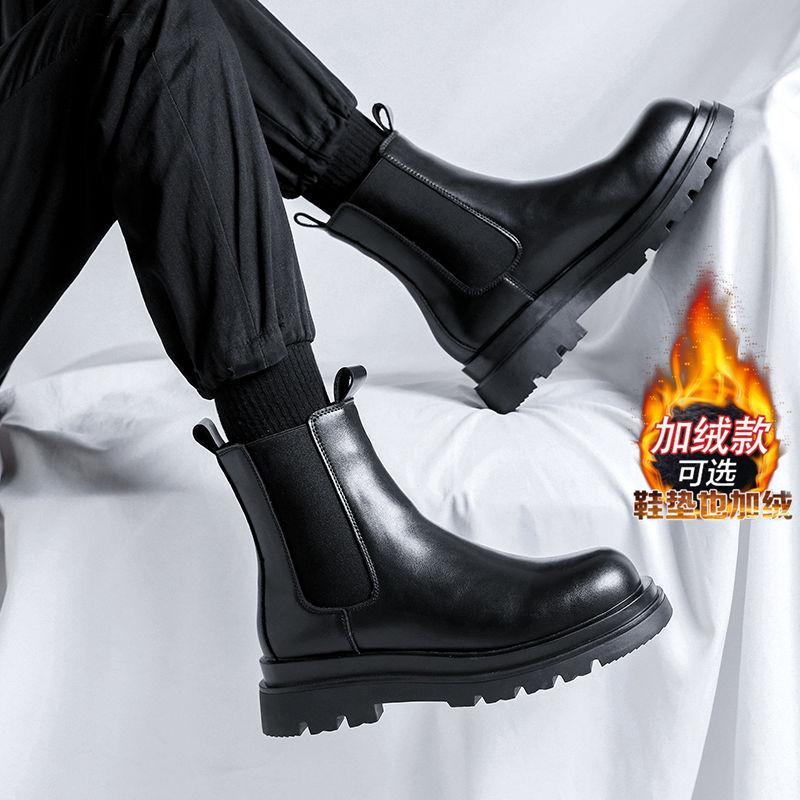 

Мода 2024 Новые Утепленные Зимние Рыцарские Сапоги Мужские Высокие Длинные Сапоги на Квадратном Каблуке Ретро Толстые Мужские Мотоциклетные Сапоги Черные Белые Ботас 44