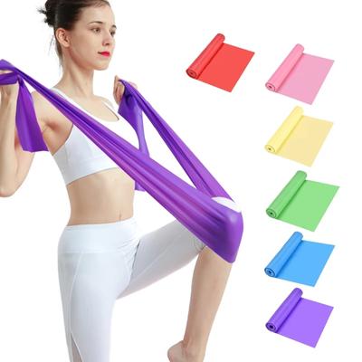 Yoga Pilates Stretch Resistance Band Exercise Fitness Band Training Elastic Exercise Fitness Rubber 150cm Natural Rubber Gym