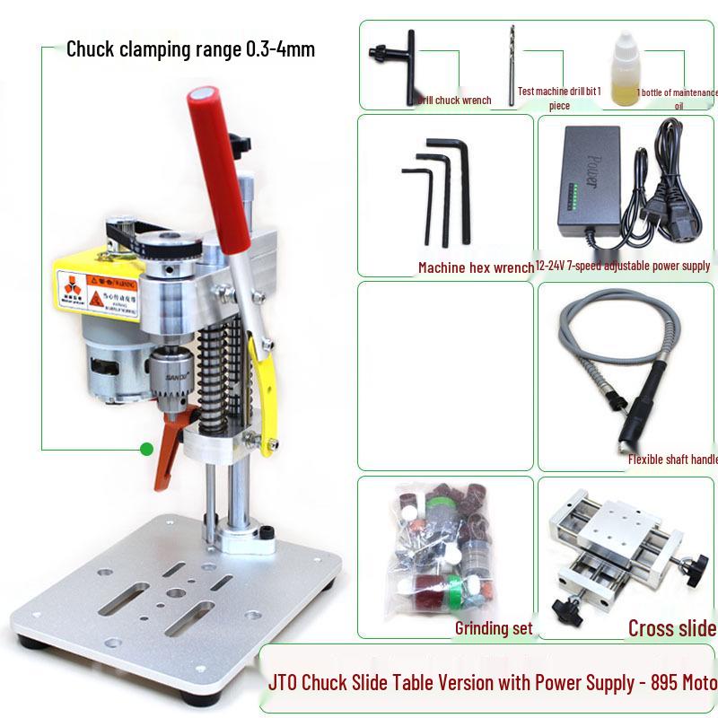 Micro Mini Desktop Drill for Phone & Watch Repair - Electric Grinding & Punching Tool