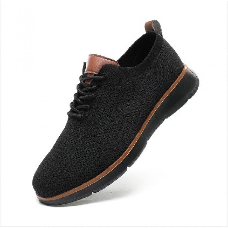 Дешевые осенние дышащие легкие повседневные туфли-лоферы из материала Flyknit большого размера 39