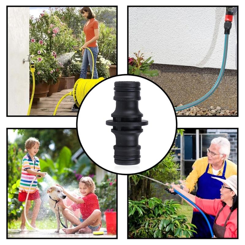 Pack of 10 Quick Connection Hose Couplings 1/2Inch Leakproof Double Sided Connectors Accessory for Garden Faucet