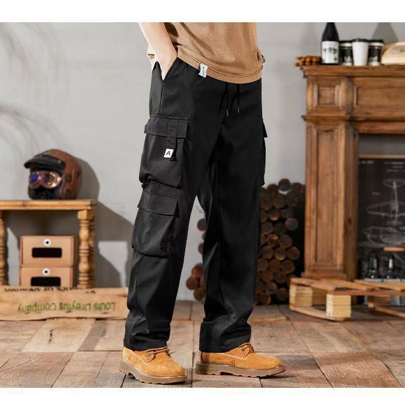 2026 New Men's Sports Casual Pants Loose Multi-Pocket Straight Cargo Pants