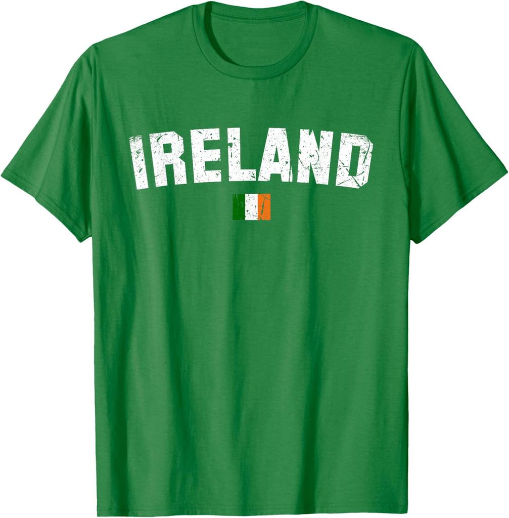 Ireland Flag Vintage Irish Flag Cool Retro Friends Unisex T-Shirt