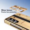 PU Leather Glass Film Pen Slot with Pen Phone Case for Samsung Galaxy Z Fold 8 6 5 4 3 Fold6 Fold8 Ultra Hinge Protection Cover