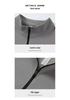 Men's Long Sleeve Half-Zip Sports Tee - Solid Color Stand Collar for Running and Fitness