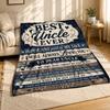 Best Uncle Ever Quote Coral Fleece Blanket