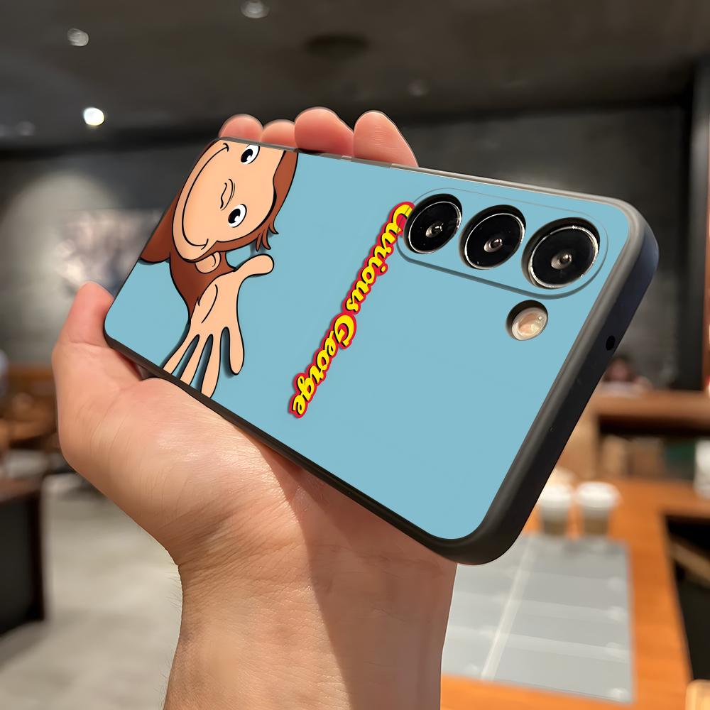 

Mokey C-Curious G-George Phone Case For Samsung A56 A36 A26 A16 A15 A25 A35 A55 A14 A34 A24 A54 Black Soft Shell Samsung A13 4G