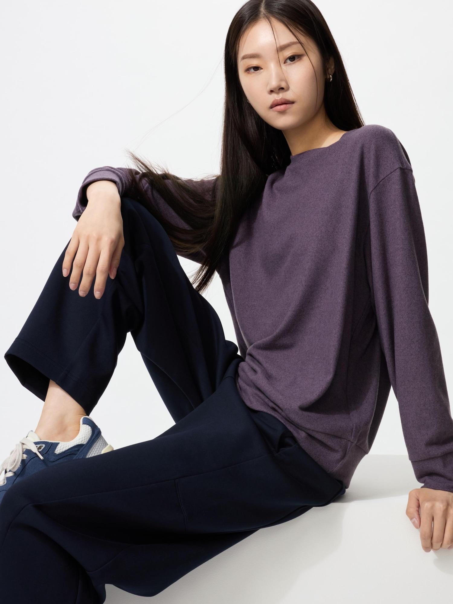 

Футболка с круглым вырезом Uniqlo Japan SofT KniT Fleece 78 PURPLE/XL