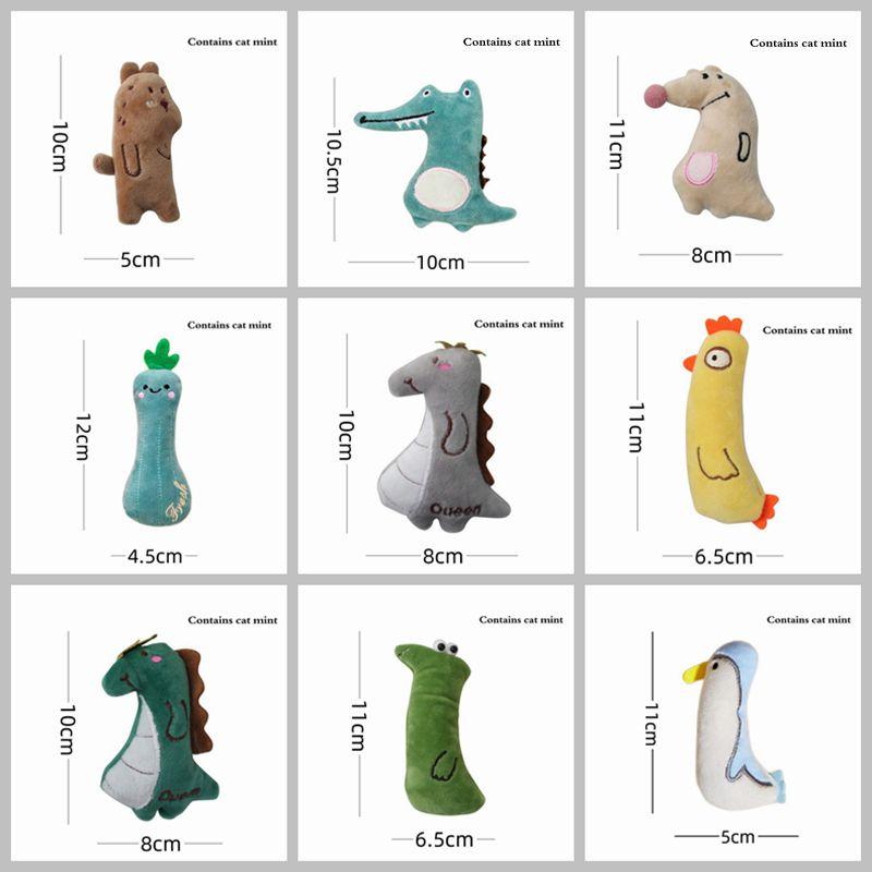 1PC Plush Cat Toy Catnip Cute Funny Chew Cat Playthings Cartoon Interactive Kitten Mini Teeth Grinding Thumb Pet Dog Chewing Toy