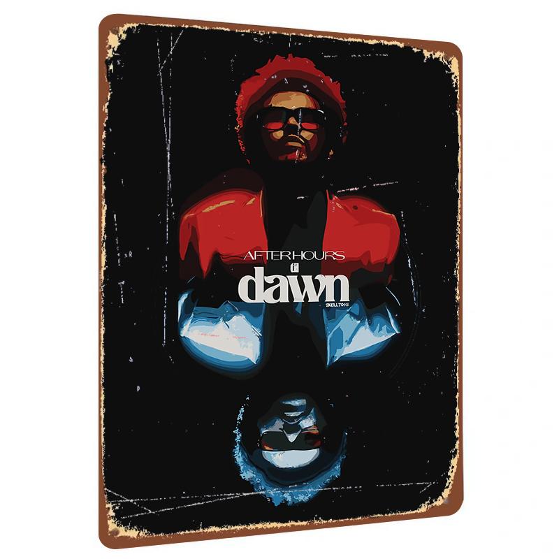 The Weeknd After Hours Till Dawn Skeletons Album Cover Metal Tin Sign Wall Art Decor