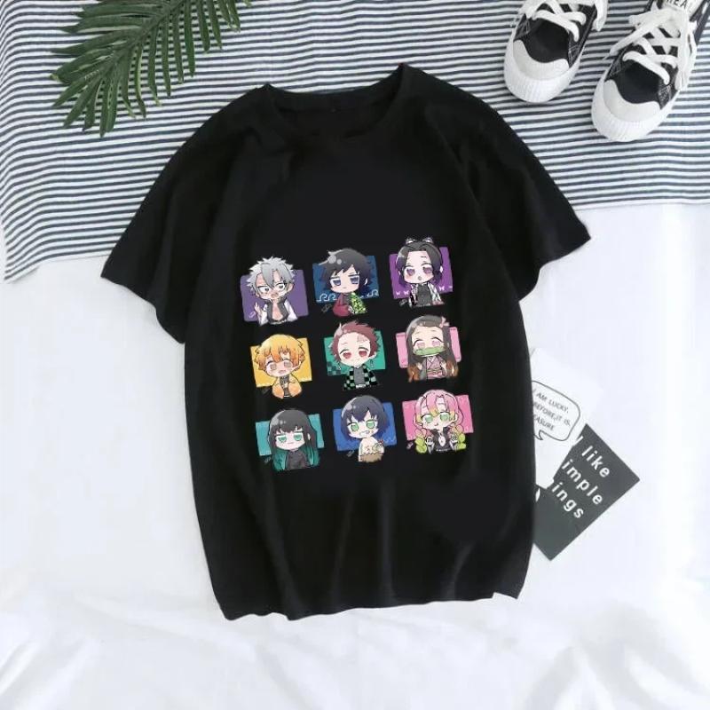 Japanese Anime Demon Slayer T Shirt Women Kimetsu No Yaiba Nezuko Tshirt Unisex Tanjirou Kamado Graphic Tee Shirt Female T-shirt