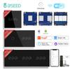 BSEED Wifi Smart Dimmer Switch 1/2/3Gang Touch Light Switches Function Part Tuya Smart Life Control Glass Panel DIY Free Combine