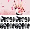 Handmade Xs-l Dark Kitty Flame Butterfly Nail Stickers For Women