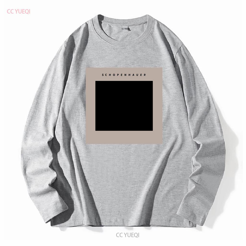 Camiseta de Algodão com Design Minimalista Schopenhauer para Filósofos dedicados e amantes da Filosofia preto vazio vintage Lavado