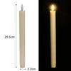 Flickering Taper Candle LED Flameless Battery Powered Long-pole Candles Light for Wedding Christmas Valentine Dinner Party Decor