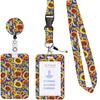 Students Bus Card Case Lanyard Child Visit Door Identity Badge Cards Cover Case Ladies Girls Flower ID Credit Bank Card Holder