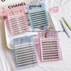 Eyelash Book: Adhesive-Free False Eyelashes - 10 Rows of Individual Upper & Lower Clusters for Beauty Makeup