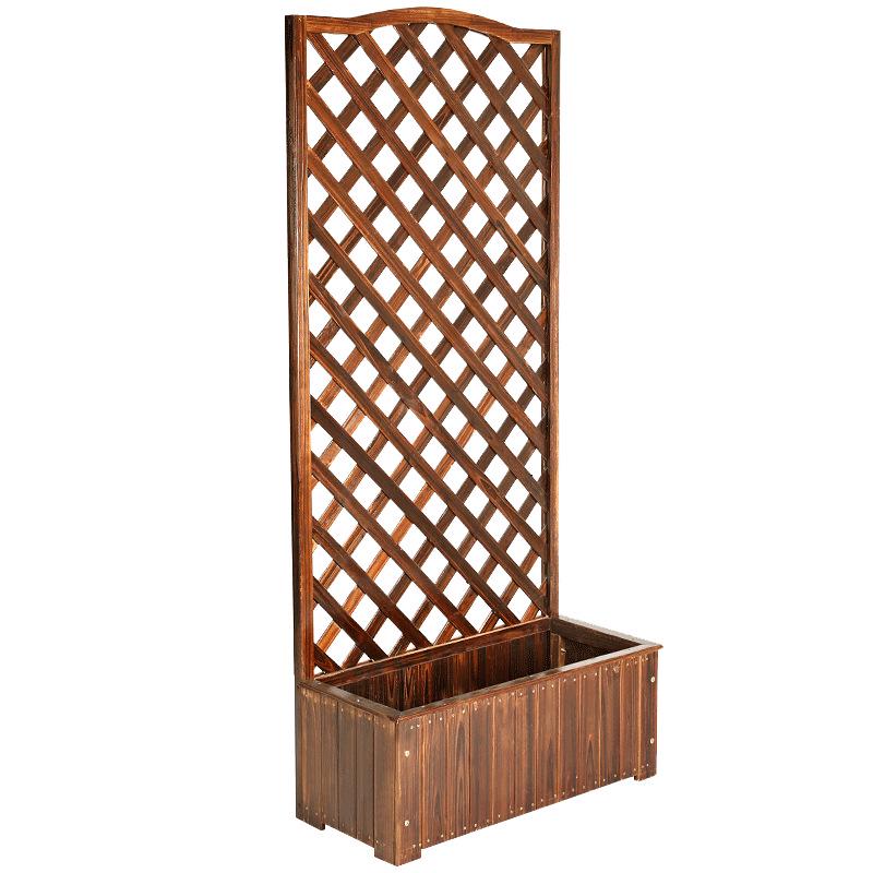 Anti-corrosion Wooden Trellis & Planter Box for Balcony Gardens