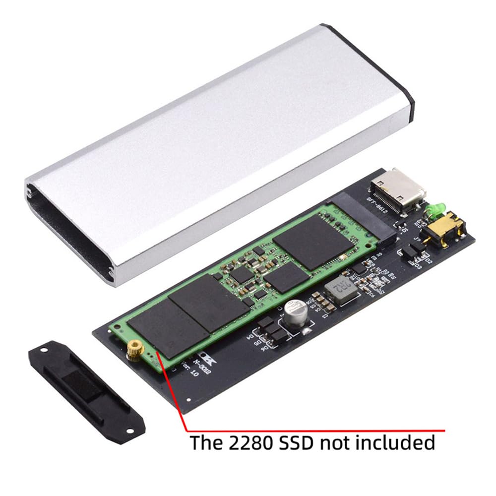 NFHK Oculink to NGFF to NVMe PCIe SSD 2280 SSD Enclosure Adapter for Motherboards SFF-8612 SFF-8611 M.2 M-Key