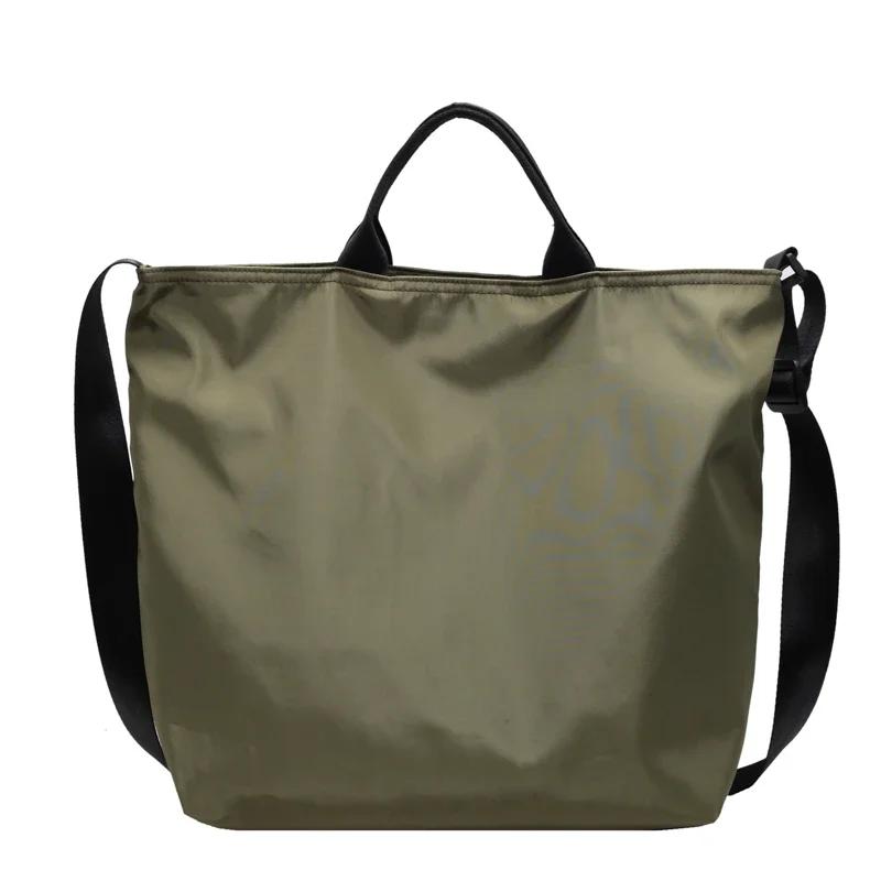 

Zipper Solid Color Nylon Large Capacity Handbag Simple Casual Crossbody Bag Soft Versatile Popular Shoulder Bag