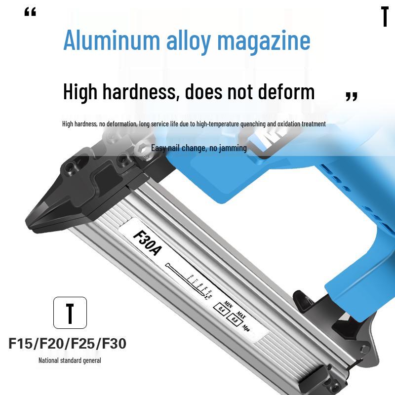 Rechargeable Electric Nail Gun, F30 Brad Nailer & Stapler, with Lithium Battery for Woodworking.