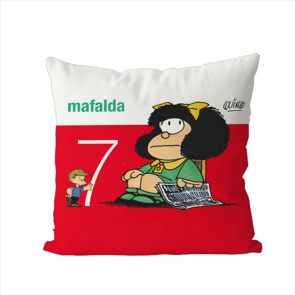 Federa per Cuscino Mafalda per Auto Divano Decorativa per la Casa Stampa Double-Sided Peluche Quadrato Cuscino da Lancio Copricuscino