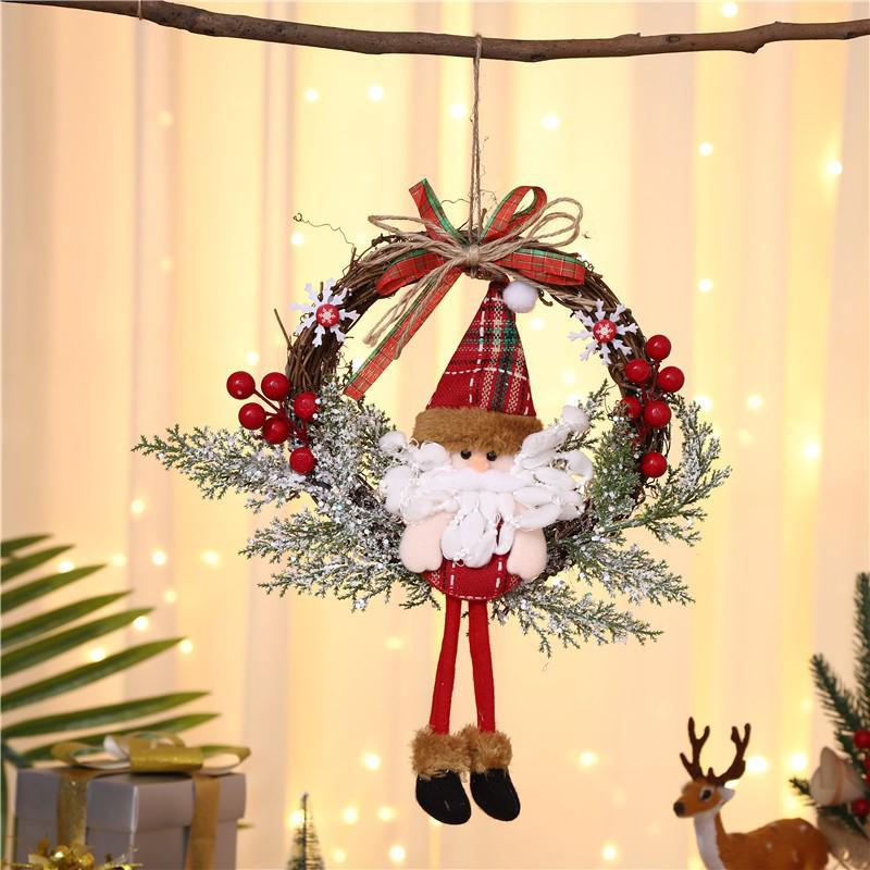Cross-Border Christmas Wreath & Garland: Pine Needle Ornaments for Hotels, Malls, and Door Decorations