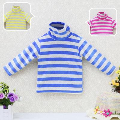 Kid Boy and Girl Odzież niemowlęca Golf Velvet Winter Spring Stripe Bluzka Przyciski Odzież dziecięca Odzież dla niemowląt