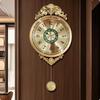 Wall Clock with Pendulum Decorative Analog Ornate for