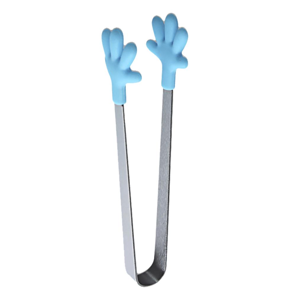

Puntos Kitchen Силиконовый Нержавеющая сталь Маленький ладонь Сахар Щипцы Пищевой Зажим Зажим Домашний Инструмент синий