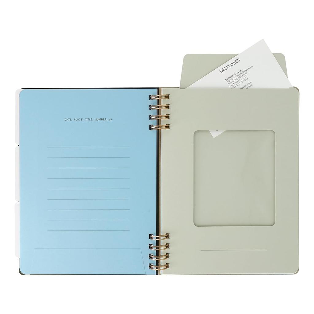 Delfonics LIFE LOG Rollbahn Flexible Cover 360° High Clear Pocket L (Greige)