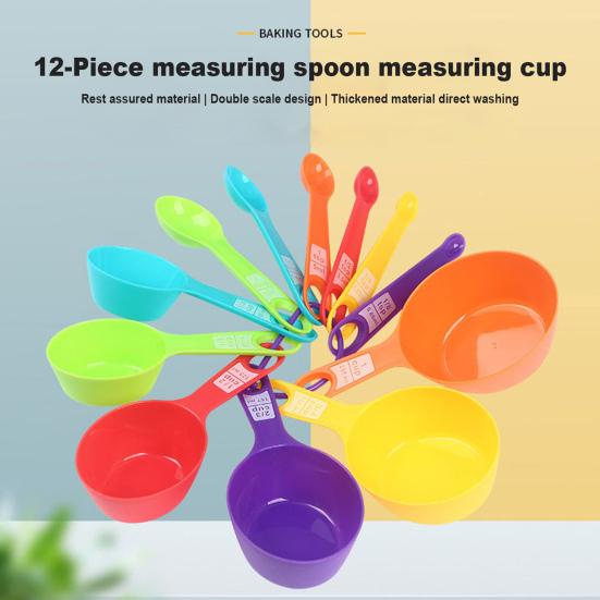 1 Set Pratico Misurino Bilancia Design a Segni Multiuso Lunga Durata Impilabile Cucchiaio Tazza Accessori da Cucina