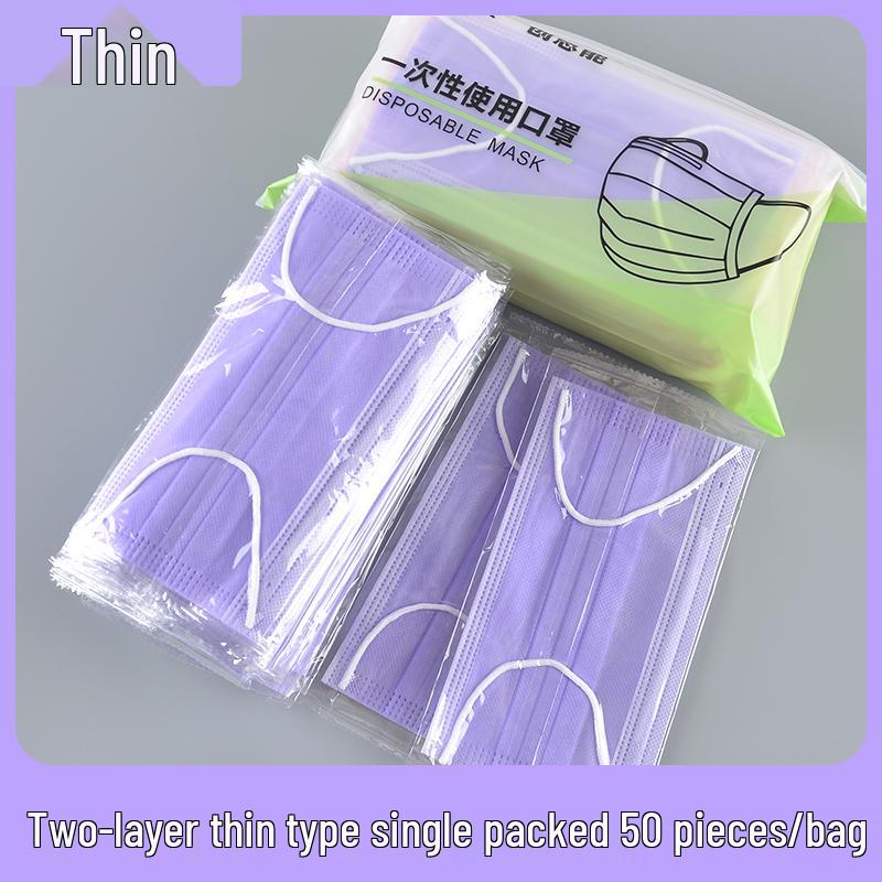 Disposable Breathable Summer Face Mask - Single and Double Layer, Black & White
