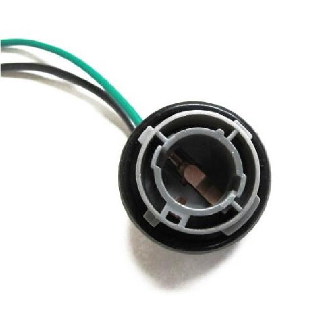 (2) 1156 7506 P21W Turn Signal Light Socket Harness For LED/Incandescent Bulbs