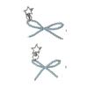 Fashionable Star Pendant Phone Charm Unique Bowknot Keychain Vibrant Beaded Pendant for Cellphone Camera Accessory